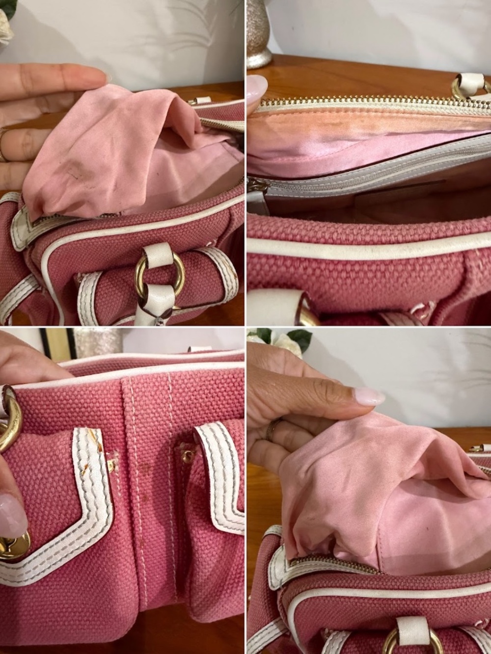 Coach Vintage Y2k Pink Legacy Gallery Turn Lock Satchel Handbag Style 1874 Rare - Picture 7 of 11